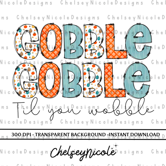 Gobble Gobble PNG | Fall Thanksgiving PNG | Thanksgiving Digital Design | Thanksgiving PNG