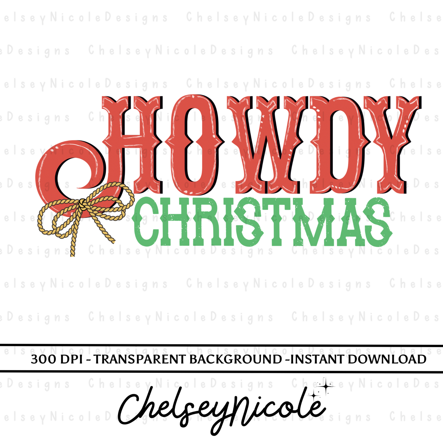 Howdy Christmas PNG - Western Christmas PNG - Cowboy Christmas PNG