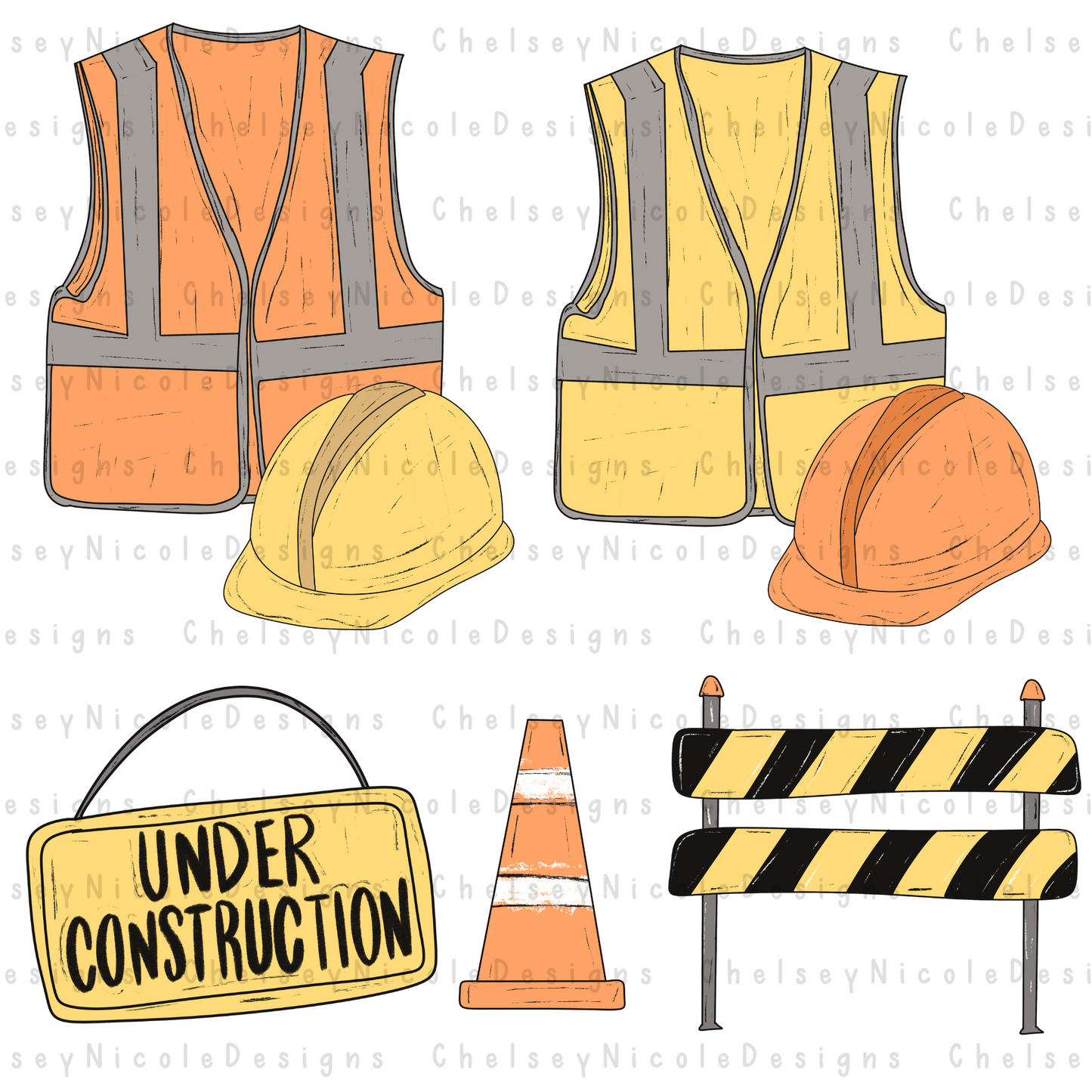 Under Construction Clip Art Set