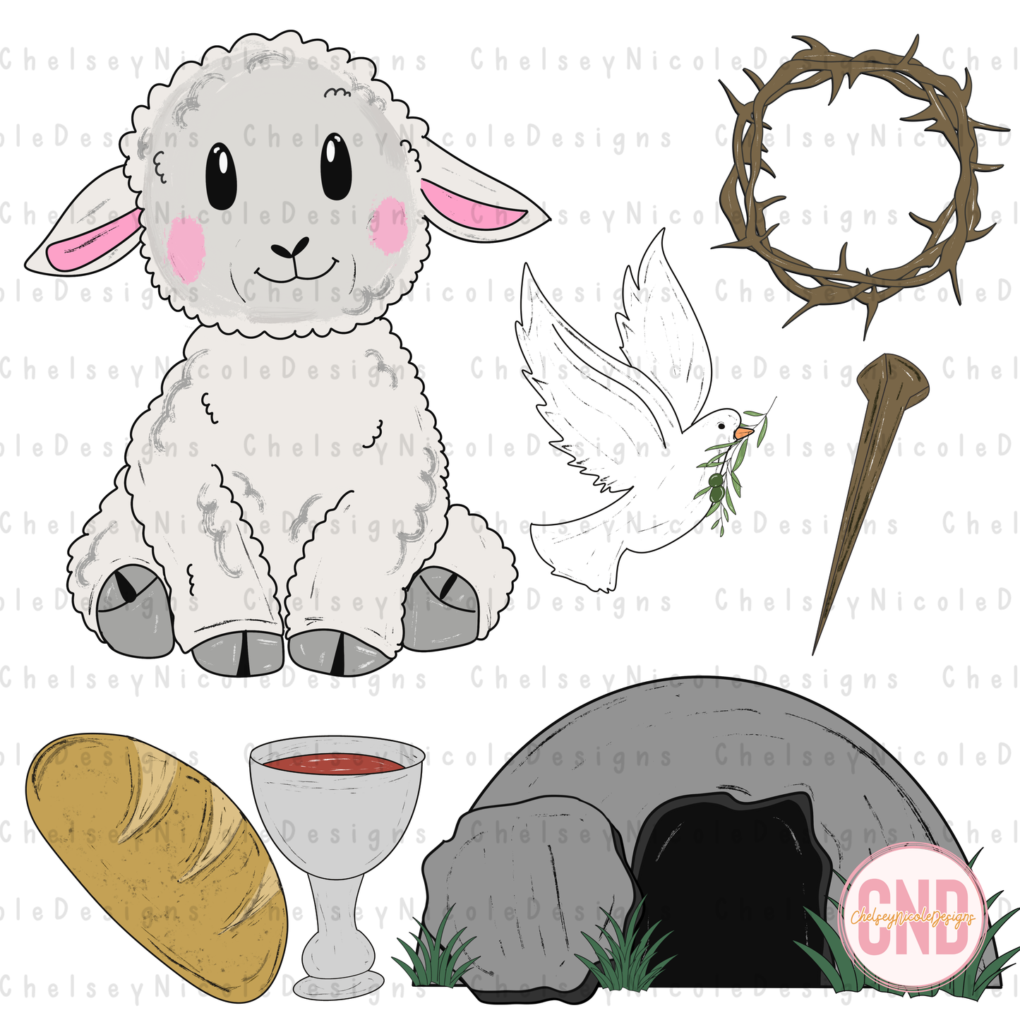 He Is Risen Clipart Bundle