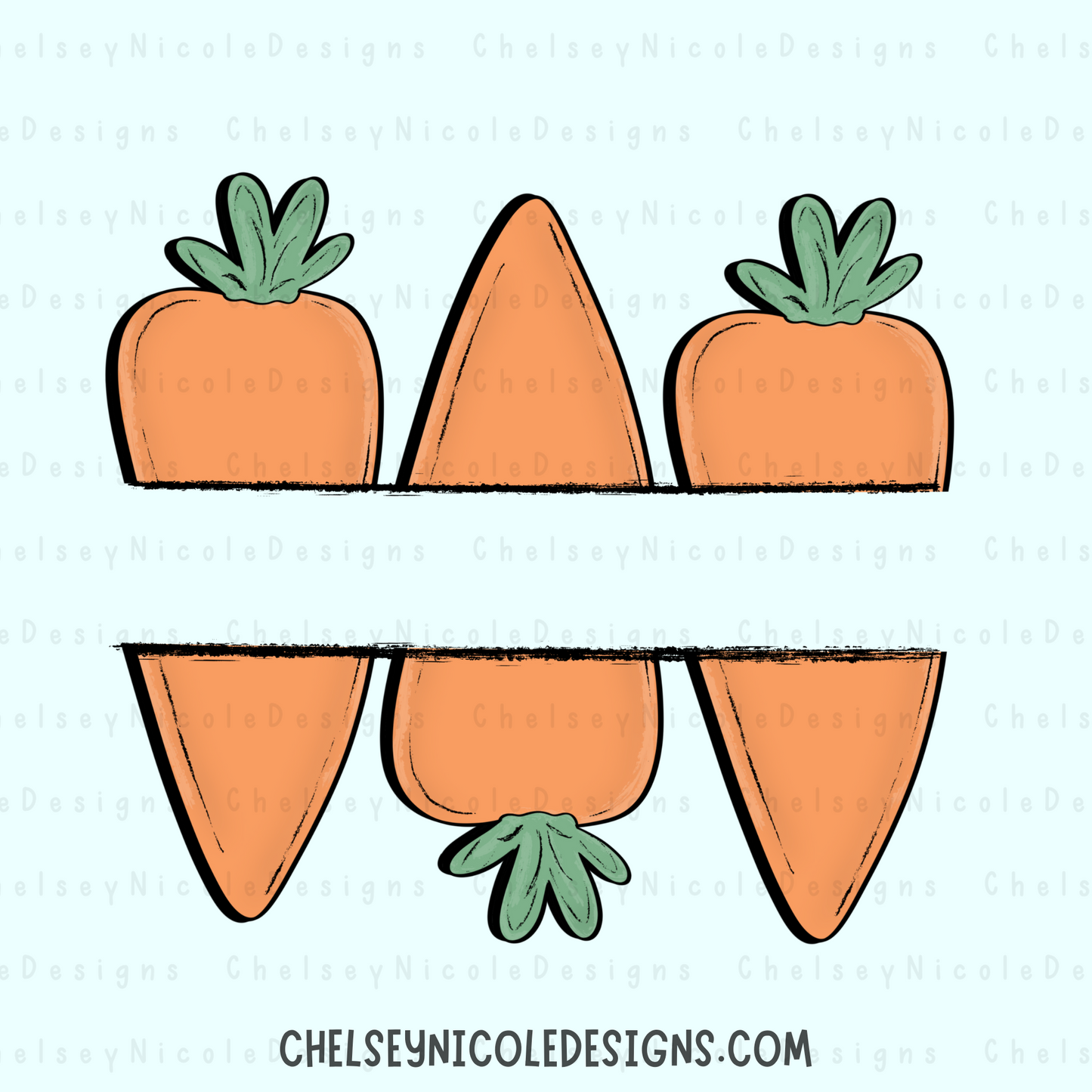 Carrot Name Plate PNG - Hand Drawn Easter PNG - Simple Easter Name Plate