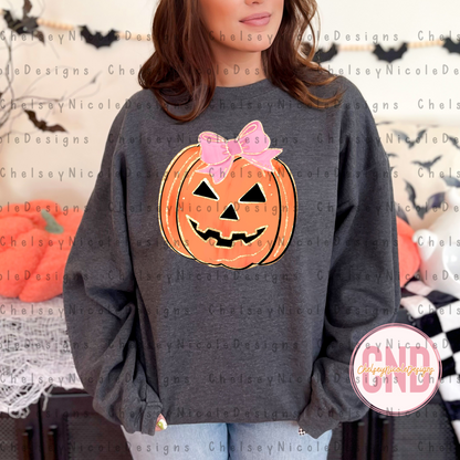 Glitter Halloween Pumpkin PNG - Faux Glitter Pumpkin - Digital Design