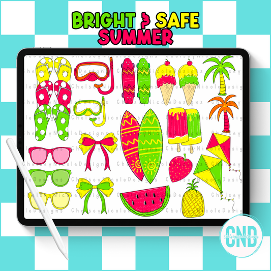 Bright And Safe Summer Clip Art Pack