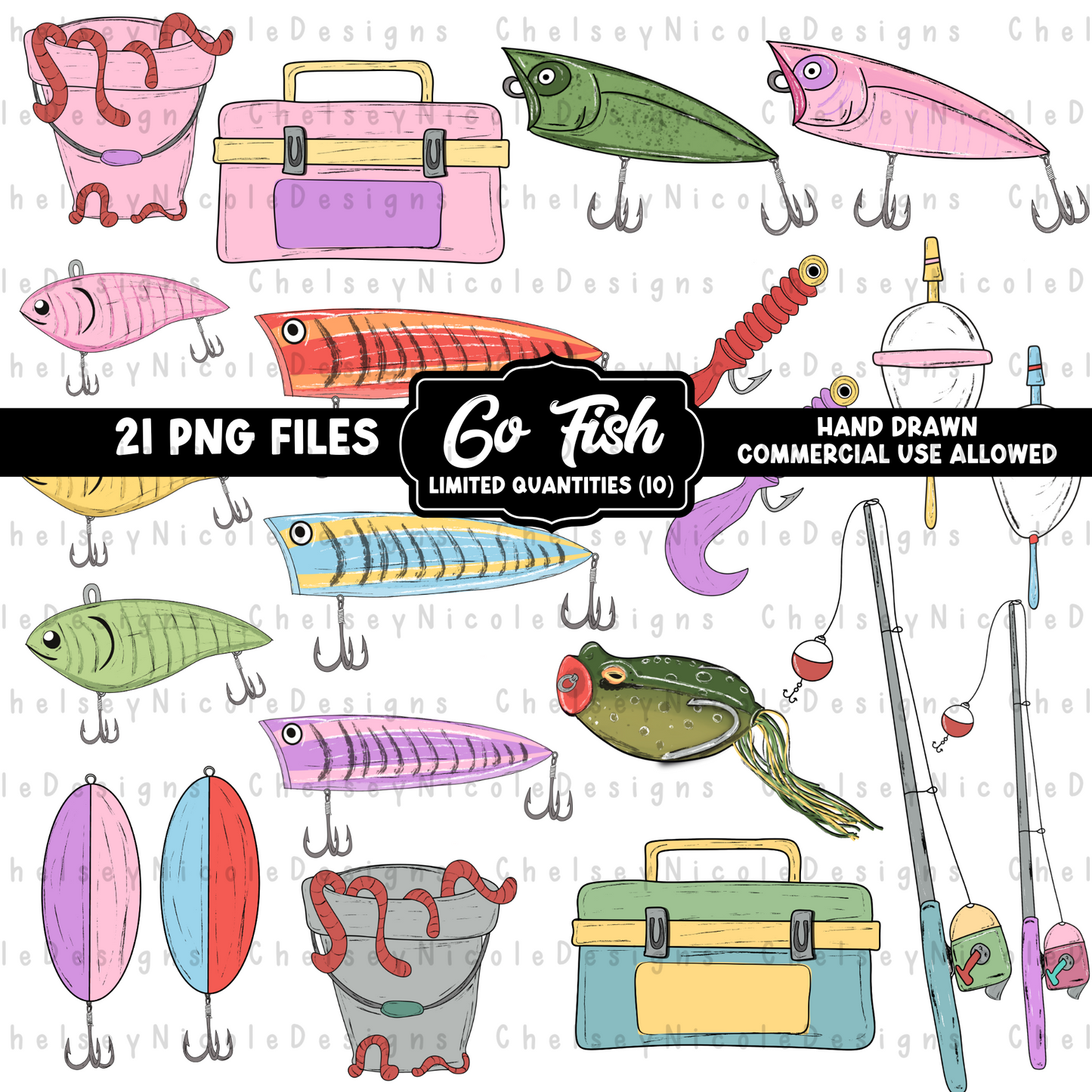 "Go Fish" Clipart Bundle