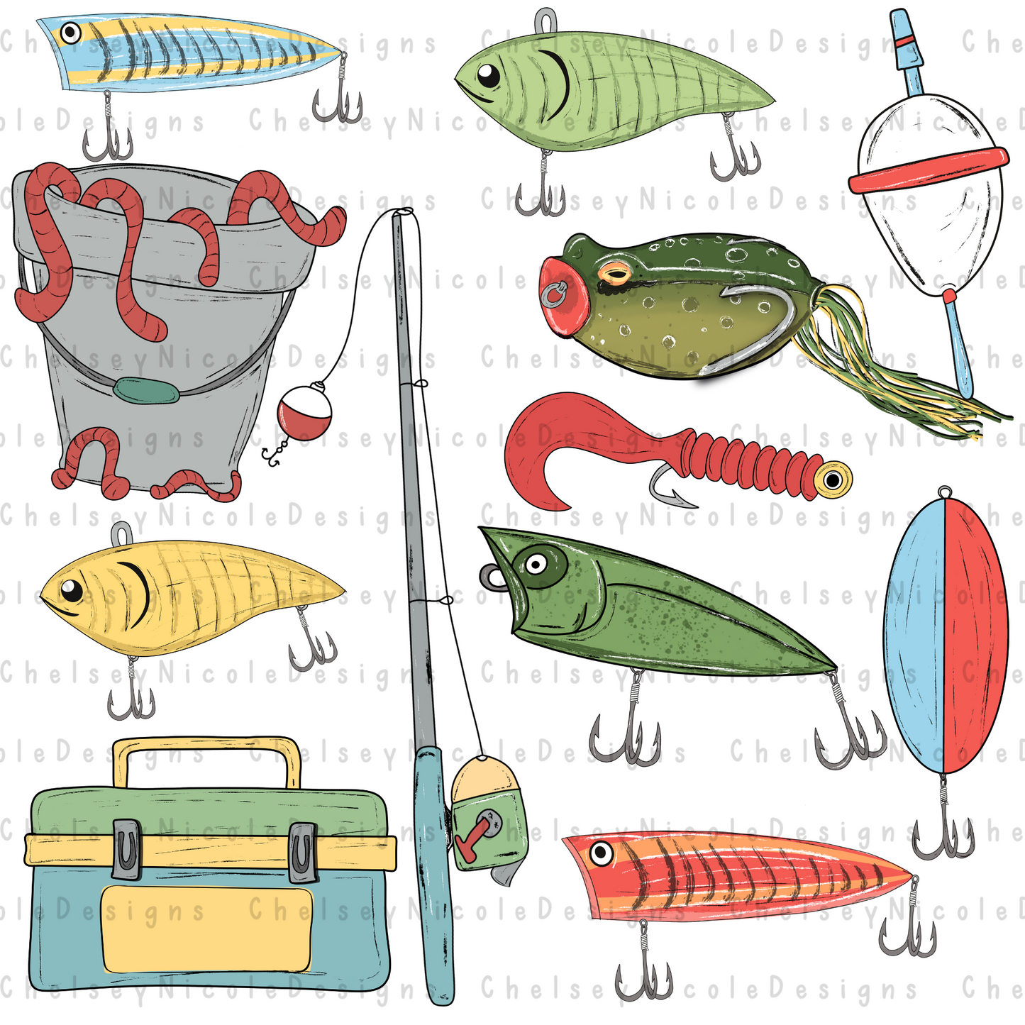 "Go Fish" Clipart Bundle