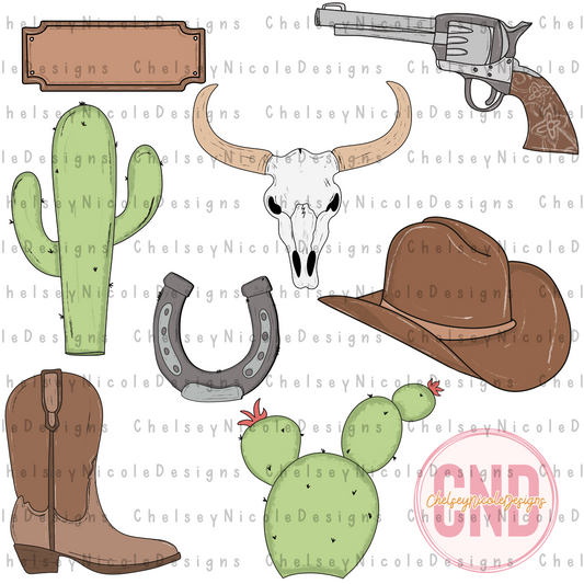 Western Part 1 Clipart Pack