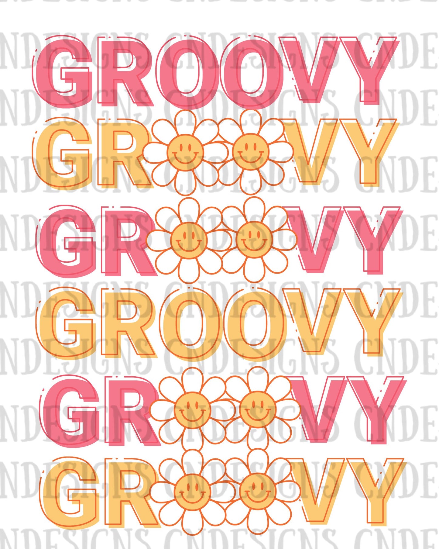 Groovy PNG | Daisy groovy png | Retro png | Summer png | Retro summer png | Retro Groovy PNG | Summer groovy png | Summer digital download