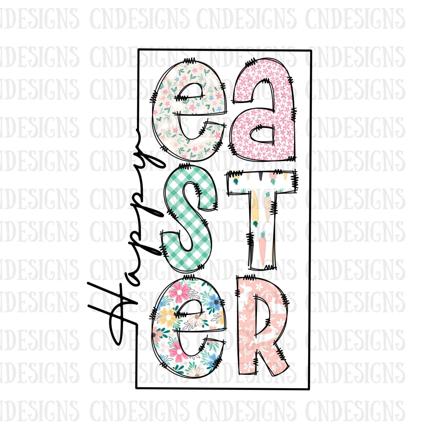 Happy Easter PNG | Doodle Easter png| Easter png | Doodle Letter PNG