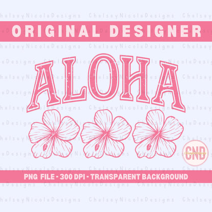 Aloha PNG | Simple Hawaiian PNG | Simple Summer PNG | Pink Aloha png | Simple Summer Digital Design | Trending png