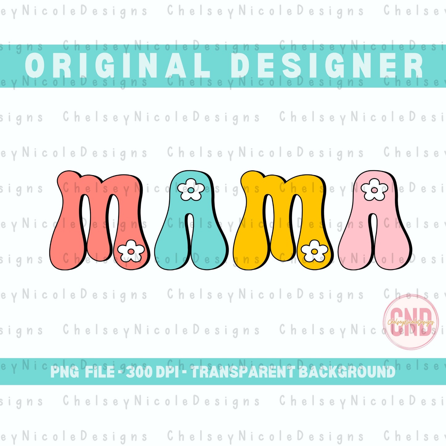 Retro Floral Mama PNG | Bright Mama PNG | Colorful Mama PNG | Flower Mom png | Mom Digital Design | Mama Sticker design | Trending