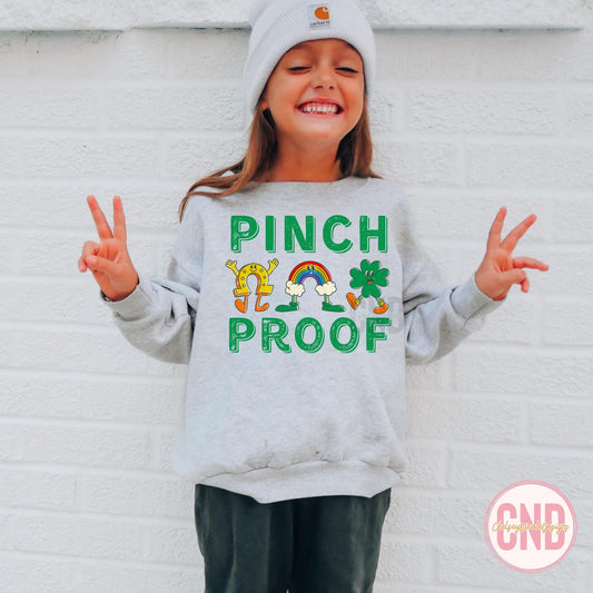 Pinch Proof PNG, Funny St Patricks Day PNG, Kids PNG, Cute St Patricks Day Designs, Trending png, Pinch Proof Retro Design, Tshirt Design